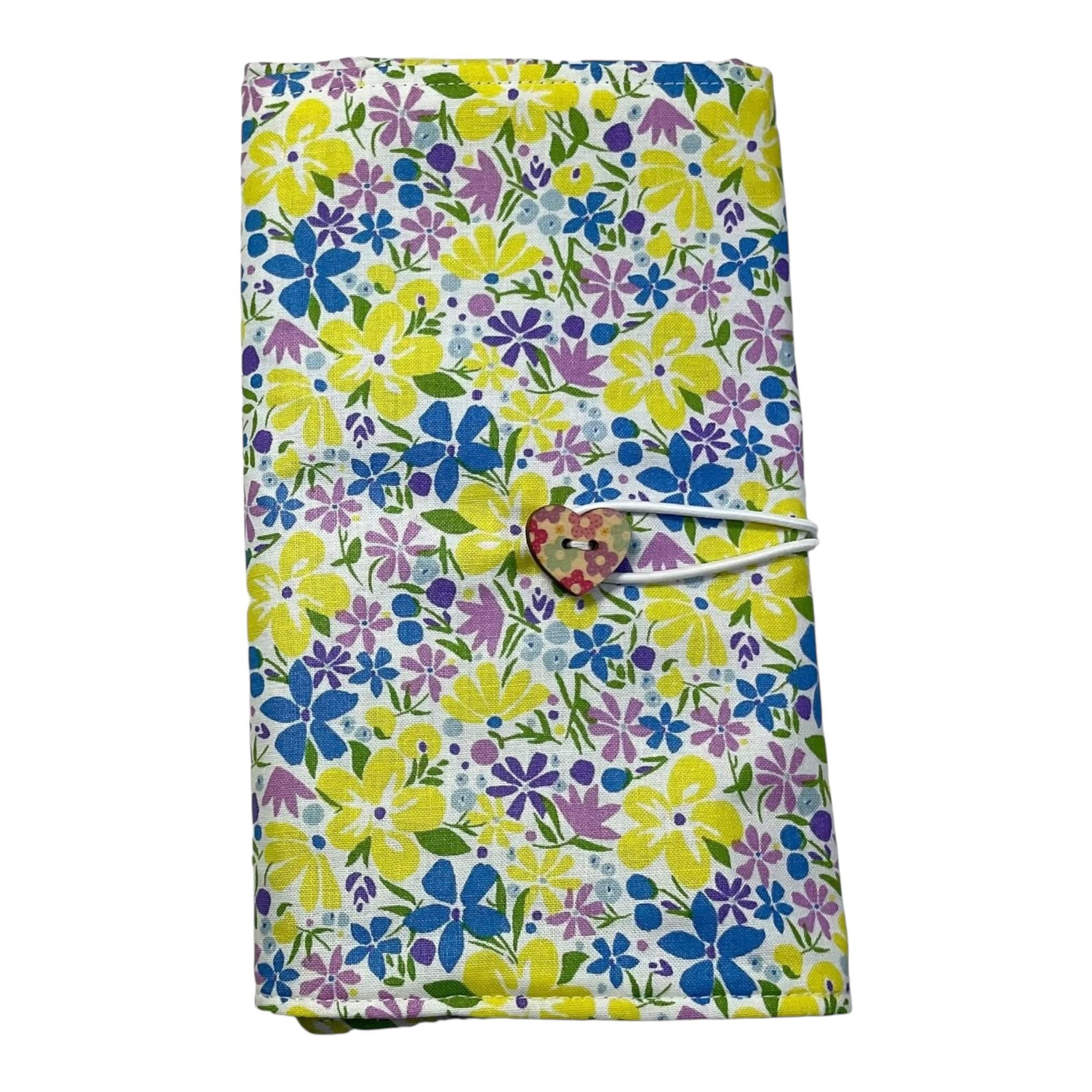 Circular needle case made from Liberty floral fabric, fixed circular sock needle pouch, knitting needle roll, knitters gift, needle holder,