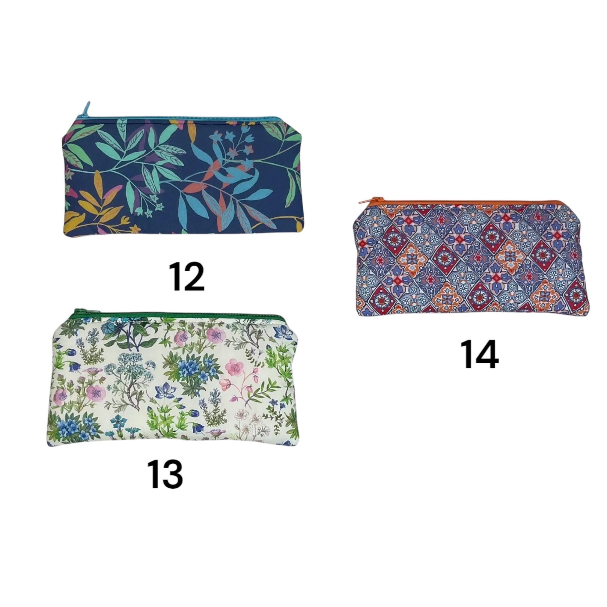Liberty fabric floral zip case, small makeup pouch, pencil case, phone case, notions holder, handbag sunglasses holder, privacy pouch