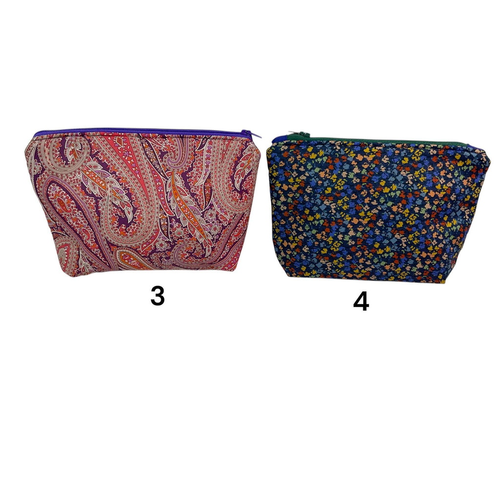 Liberty print cosmetics pouch,small floral washbag, waterproof zipped travel bag, Makeup storage, pretty ladies gift