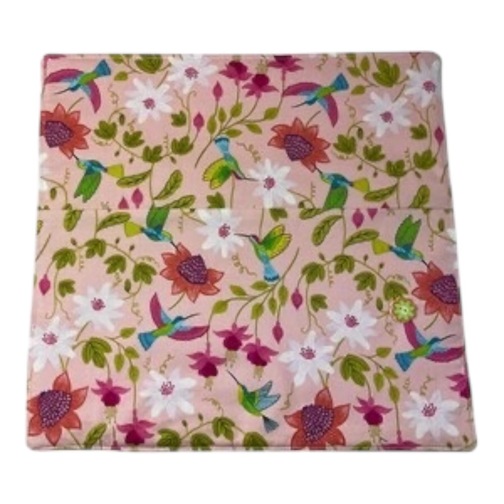 Interchangeable knitting needle case with floral hummingbirds ,holds 2 sets, addi case, chiagoo wallet, knit pro organiser, hiya hiya pouch