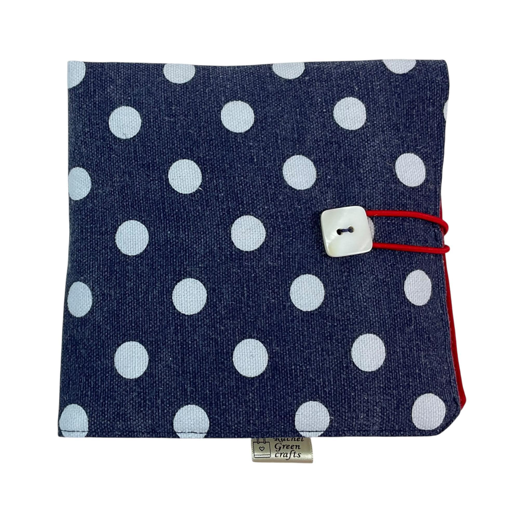 Interchangeable knitting needle case with denim spot, holds 2 sets, addi case, chiagoo wallet, knit pro organiser, sock needle pouch,