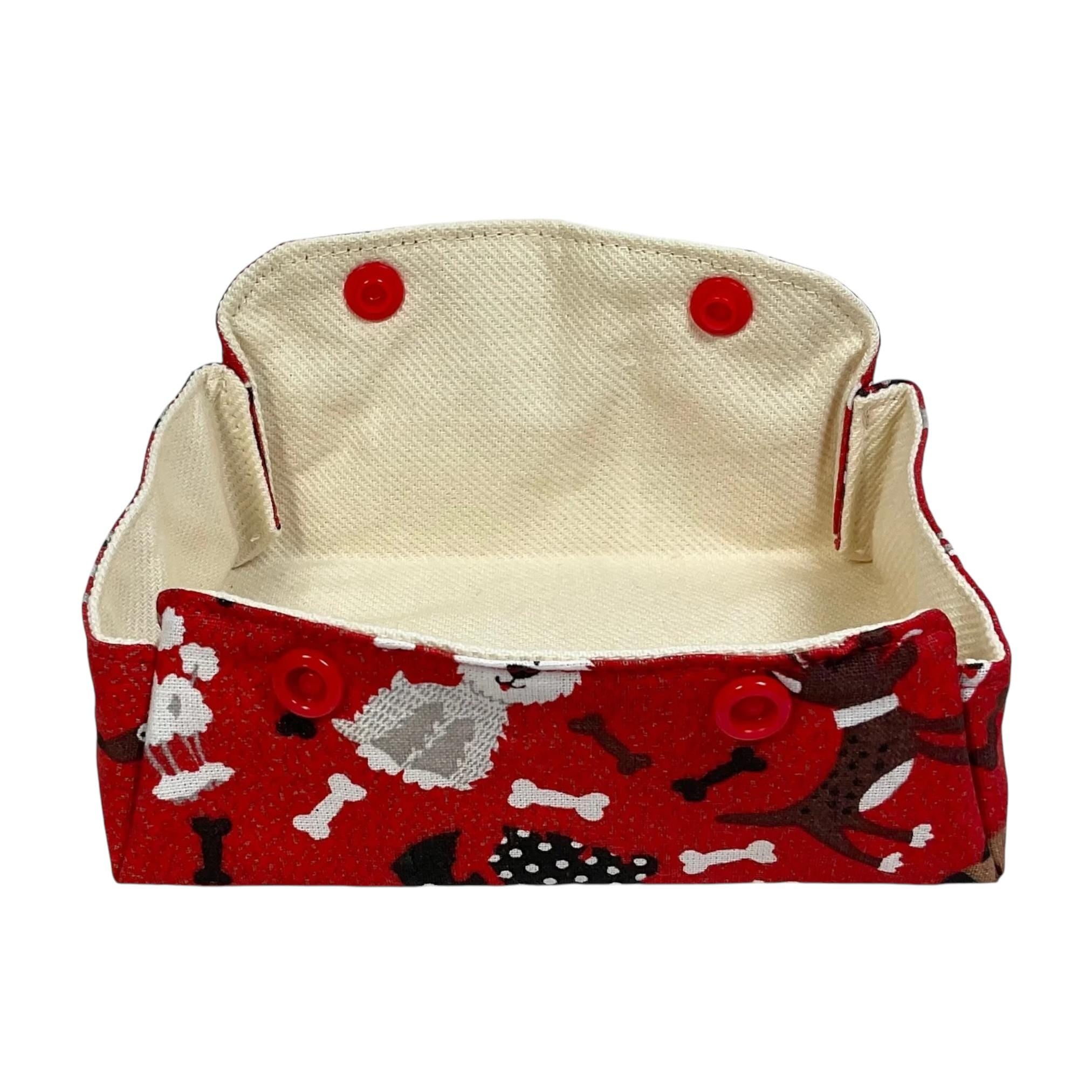 Dog & Cat Print Coin Purse: Fold Up Knitting Notions Pouch