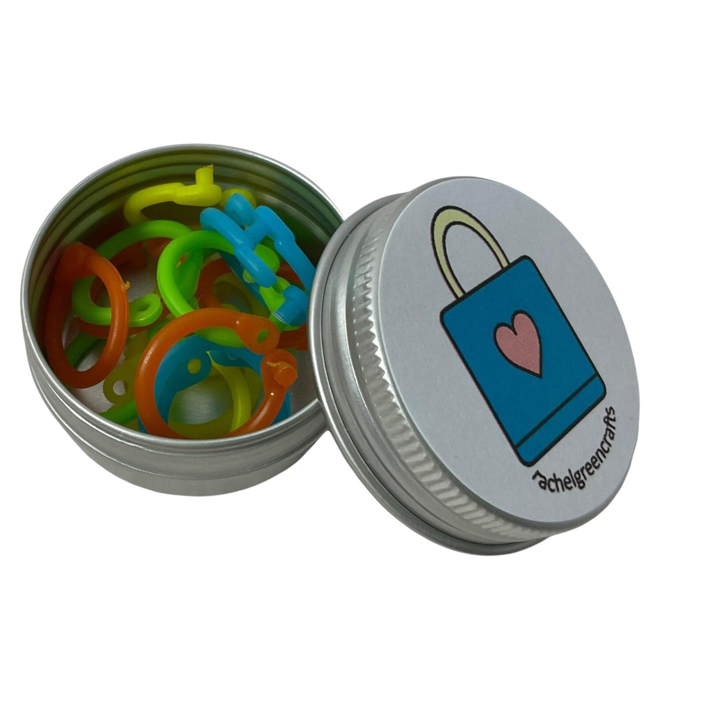 Flexible  stitch markers for knitting and crochet,soft and squishy locking rings, silicone style non snag, colourful markers, crafters gift
