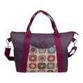 Knitting and crochet tote bag with zip top, large organiser crossbody bag