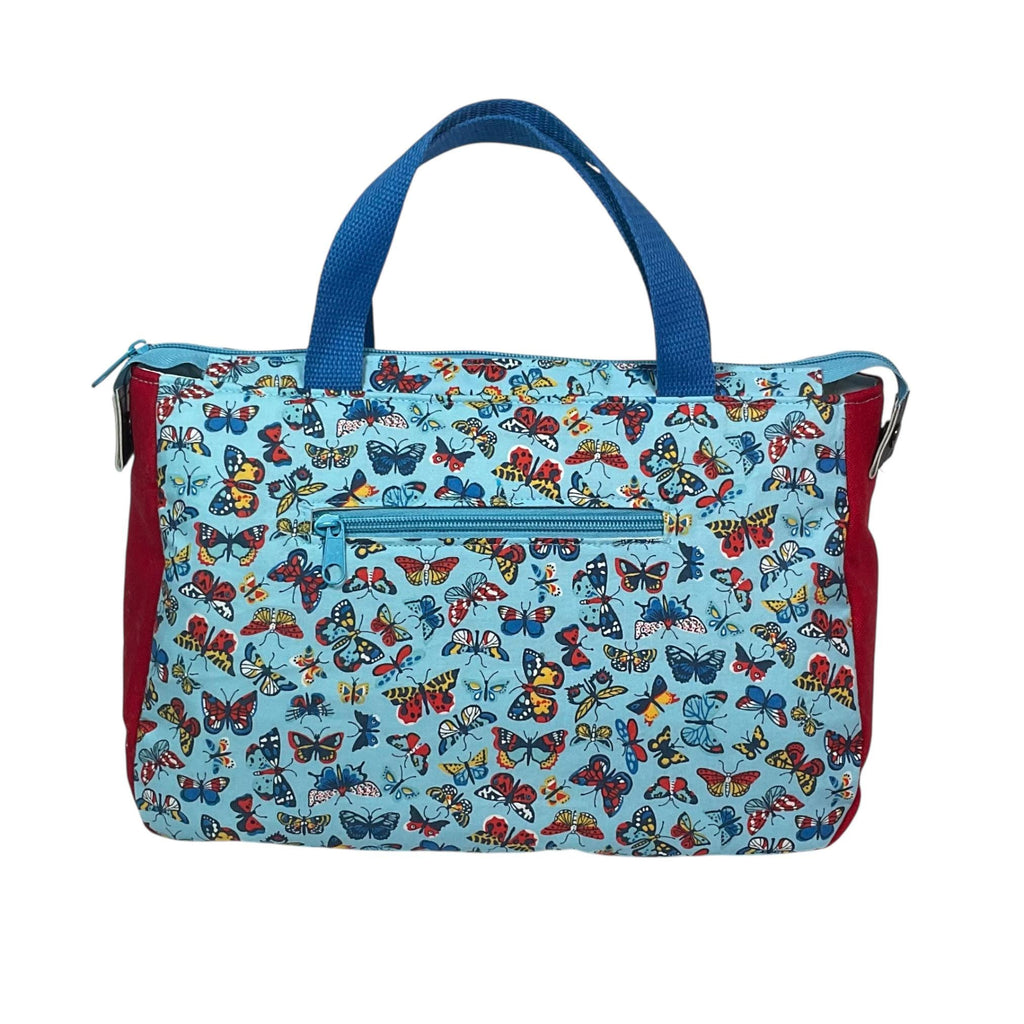 large toiletries bag made from  Liberty fabric, with handles and pockets in and outside, butterfly Waterproof lined, wash pouch, ladies gift
