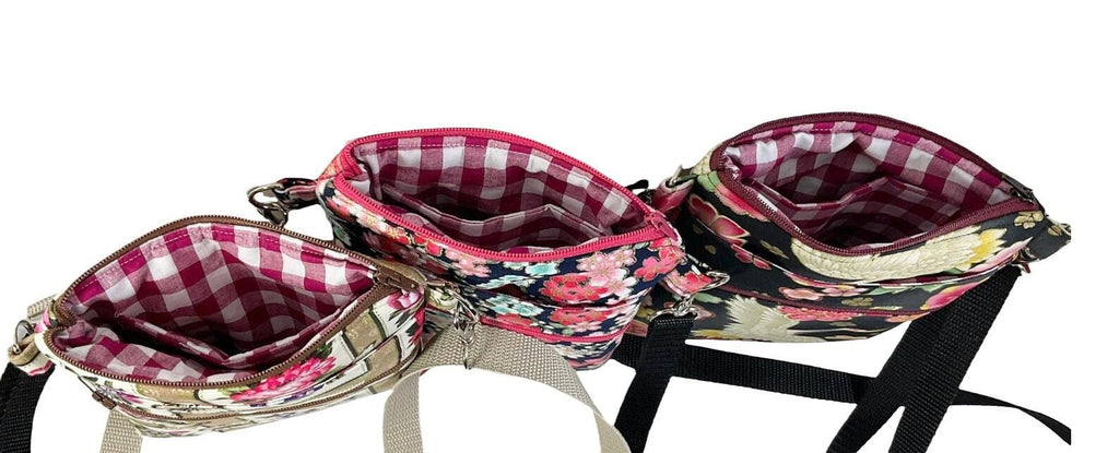 Floral small shoulder phone bag with gold accents, Butterfly handbag, bird teenager purse, essentials bag