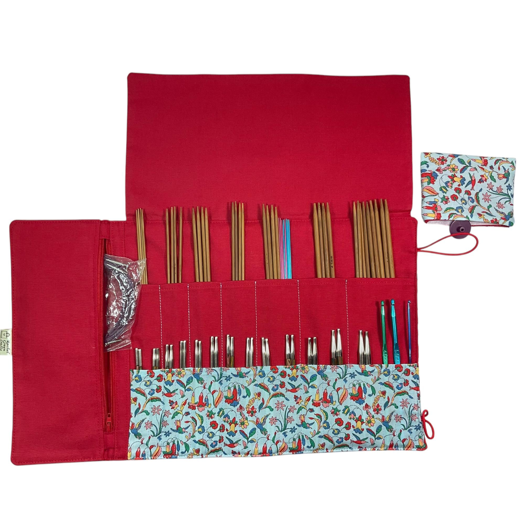 Liberty Floral Knitting Needle Case: Interchangeable & Double Pointed