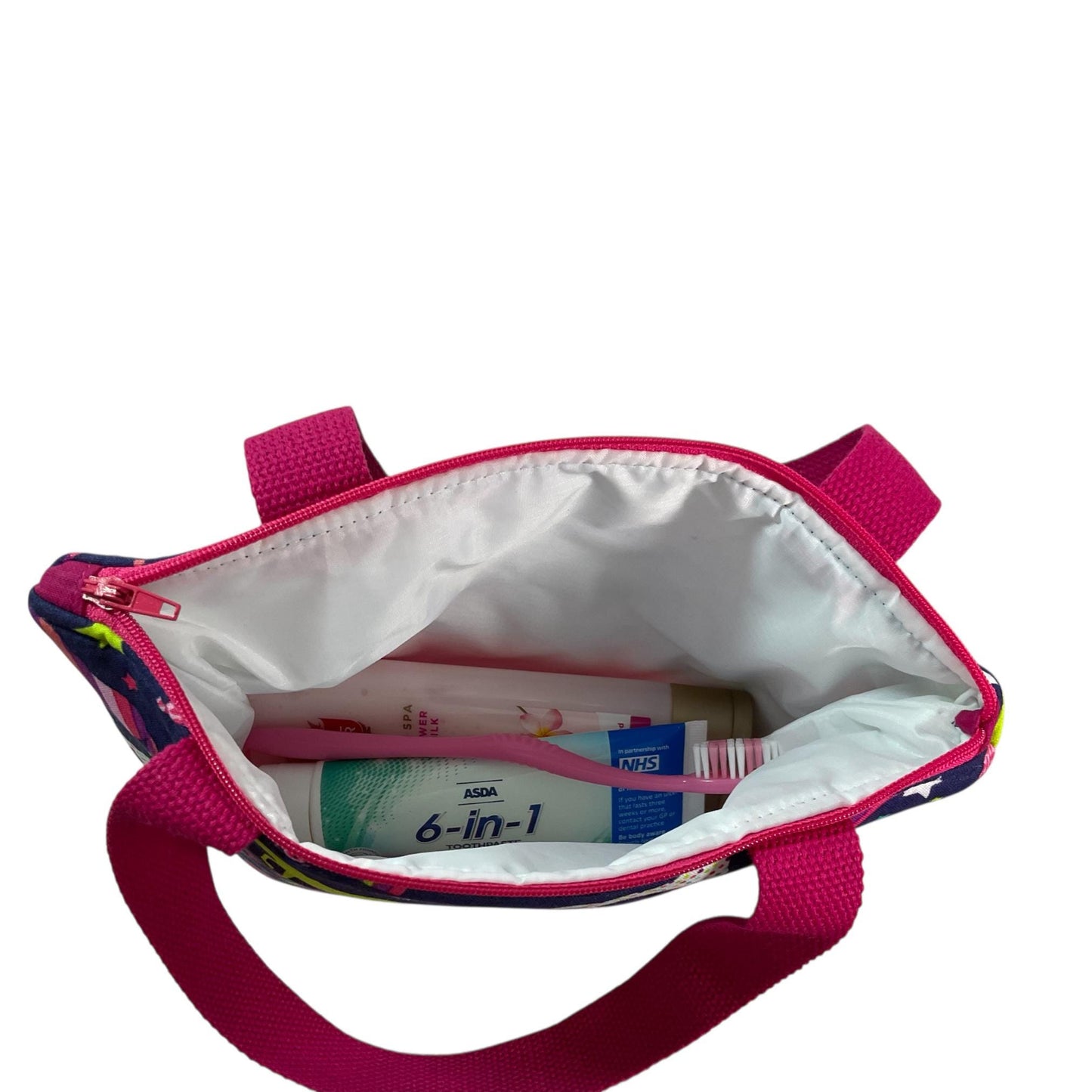 Unicorn Toiletries Bag, Children's Travel Wash Bag with Handles