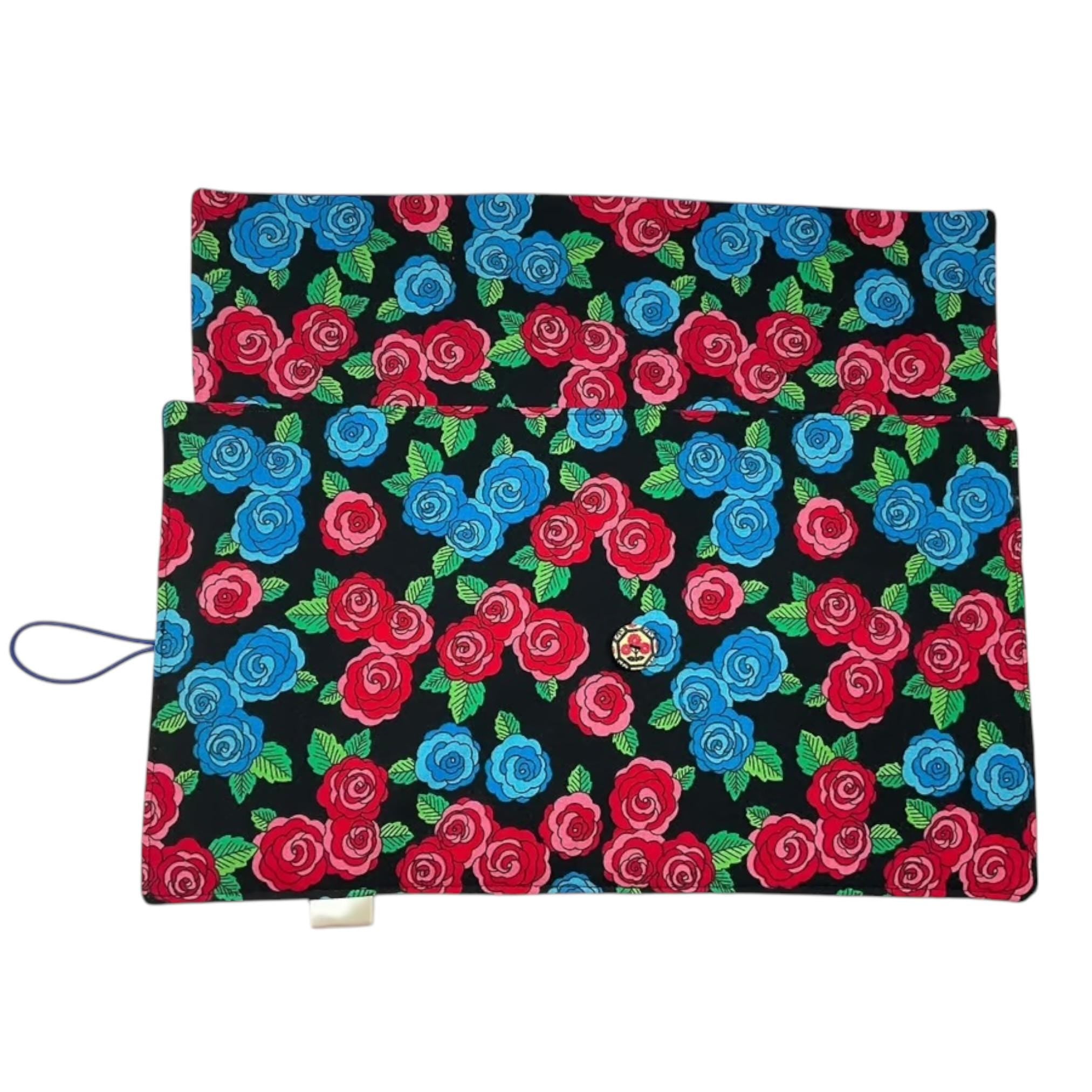Circular needle case, floral  needle case, fixed circular case, sock needles case, knitting needle roll, knitters gift, needle holder,