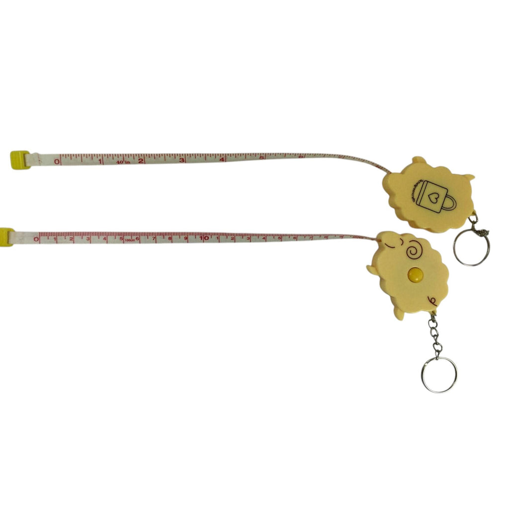 Sheep Tape Measure Keychain: Novelty Knitter Gift, Inches & Centimeters