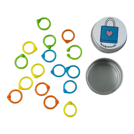 Flexible silicone locking stitch markers for knitting and crochet