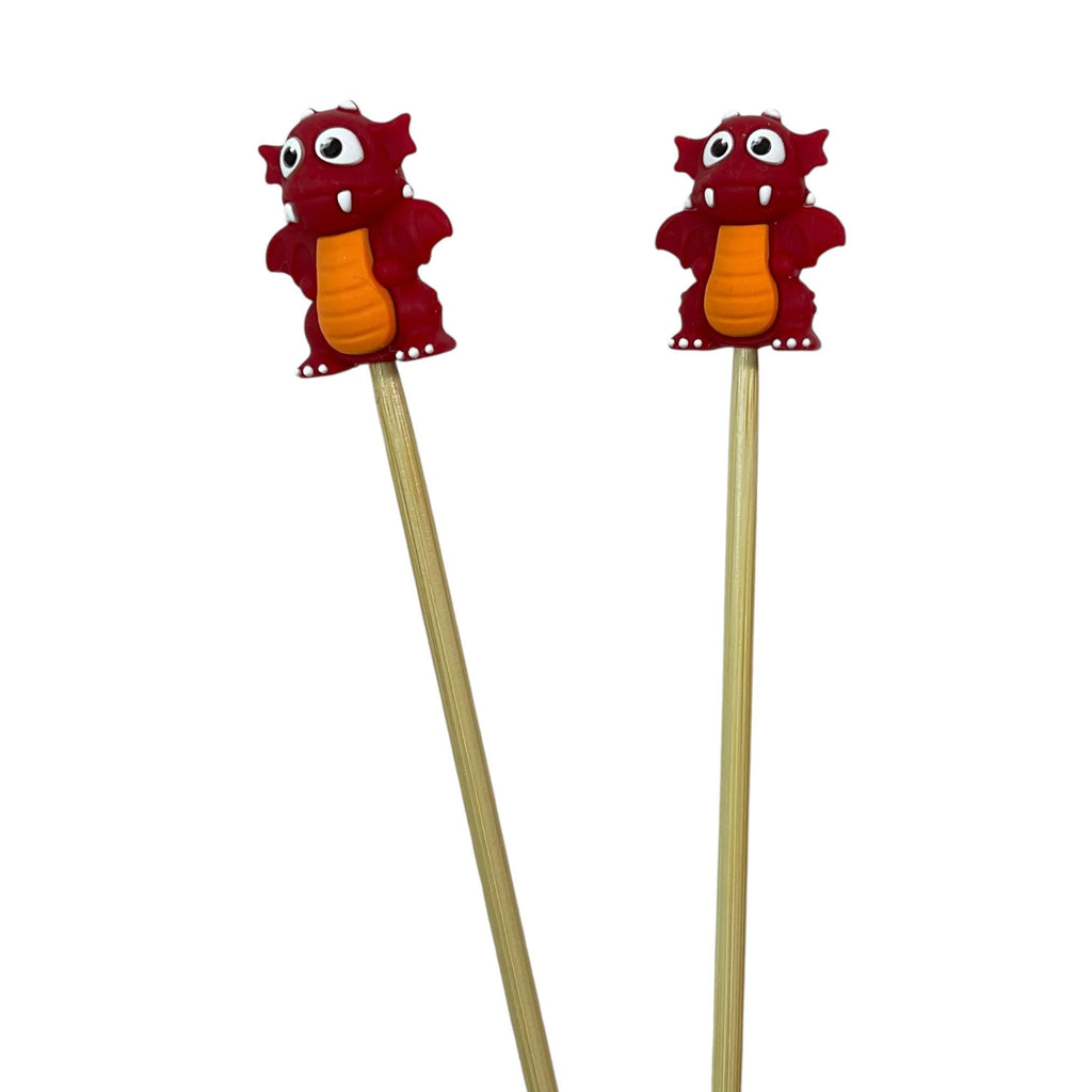 Knitting needle stitch stopper in sheep, woodland animal and dragon shapes, chick needle point protector, fox knitters gift, fantasy lovers