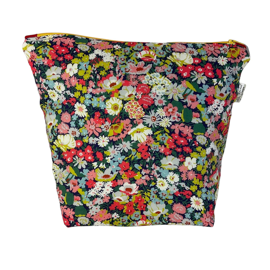 Liberty Print Toiletry Bag: Large Waterproof Floral Cosmetics Pouch