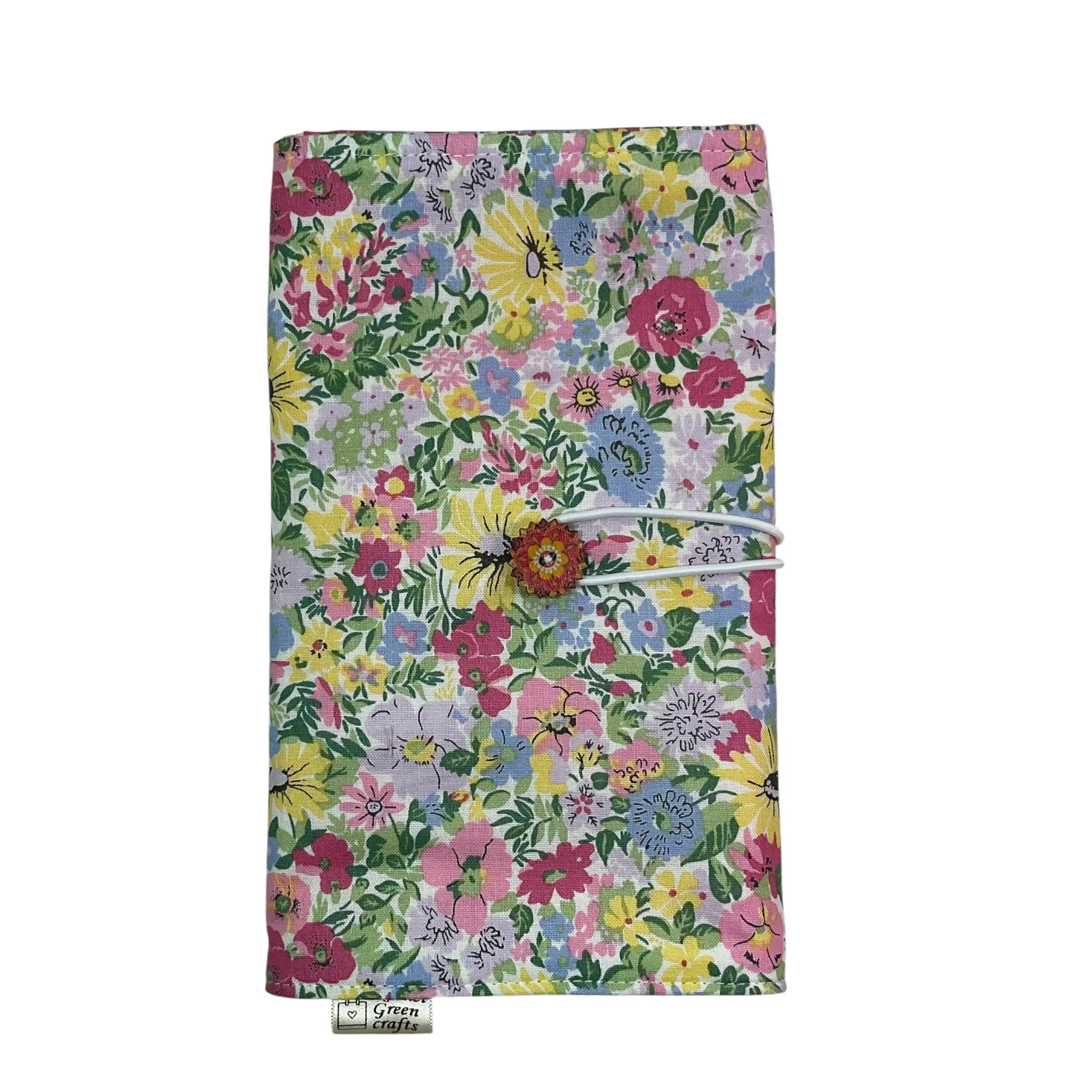 Circular needle case made from Liberty floral fabric, fixed circular sock needle pouch, knitting needle roll, knitters gift, needle holder,
