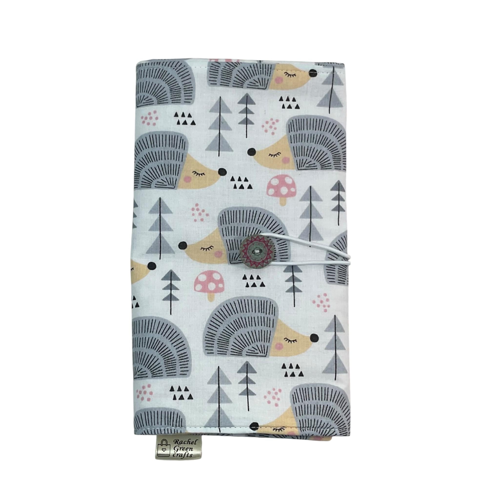 fixed Circular knitting needle case with hedgehogs, sock needles roll, needle wallet, knitters gift, needle holder,