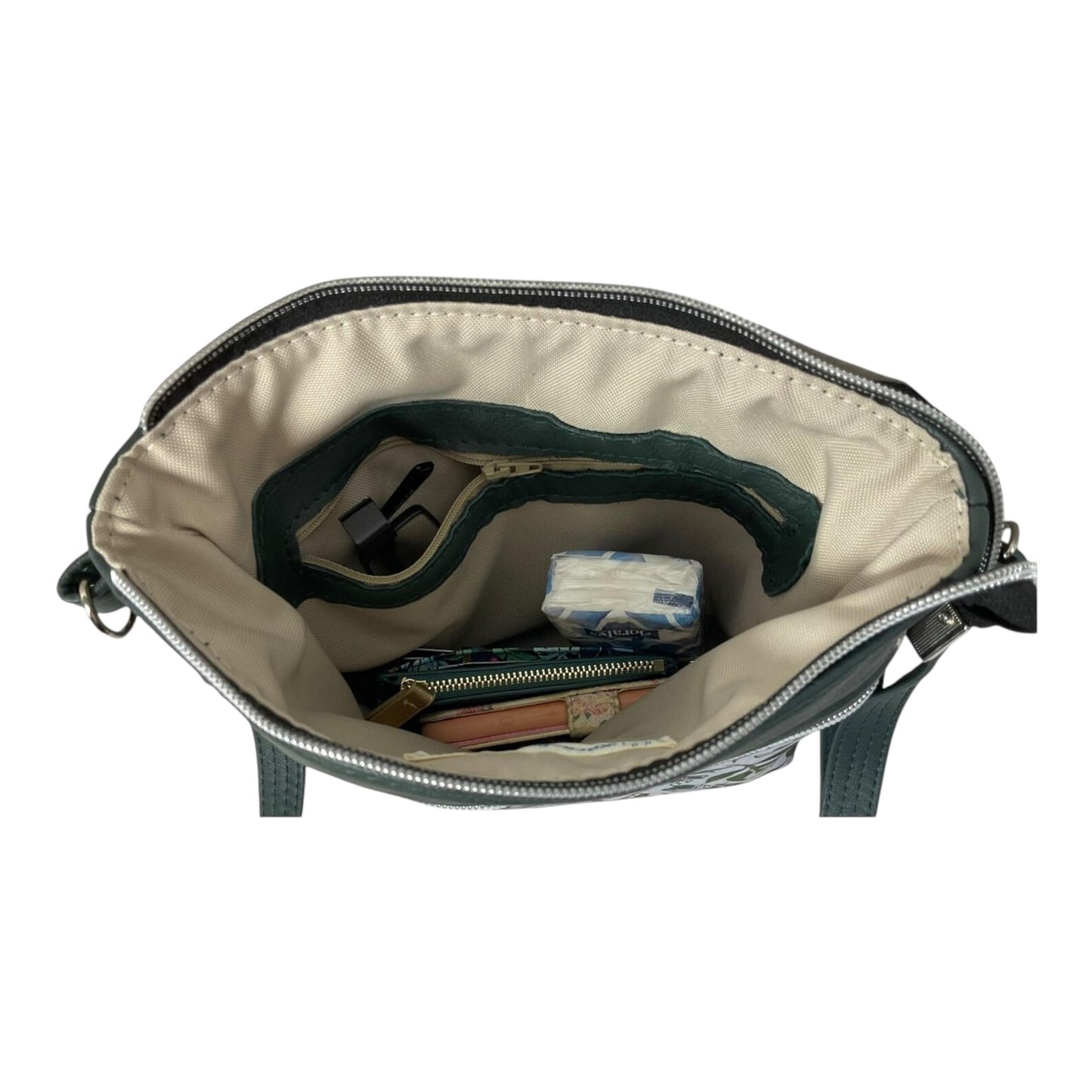 Handbag in genuine Leather and bee print