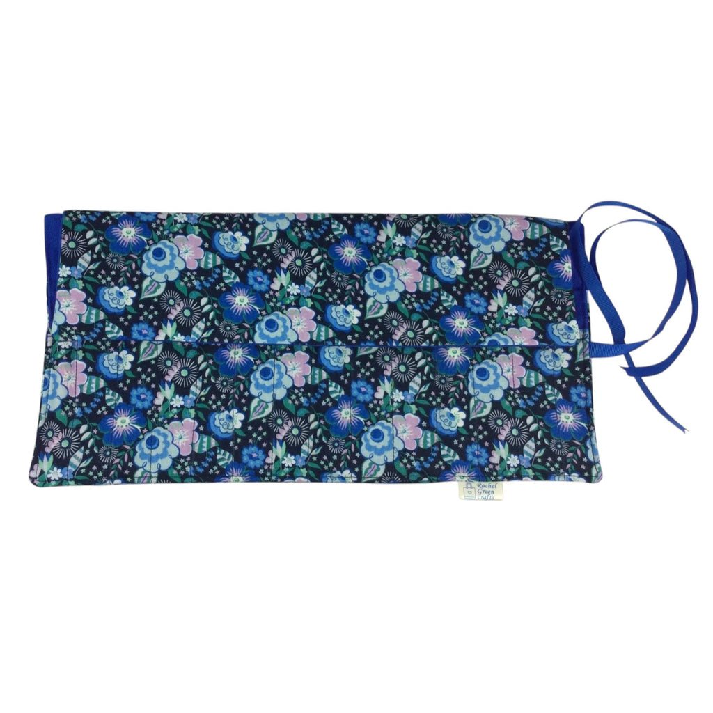 Crochet hook case in Liberty floral fabric, Ergonomic hook organiser, roll up case, knitters gift, ladies Crochet gift, crochet storage
