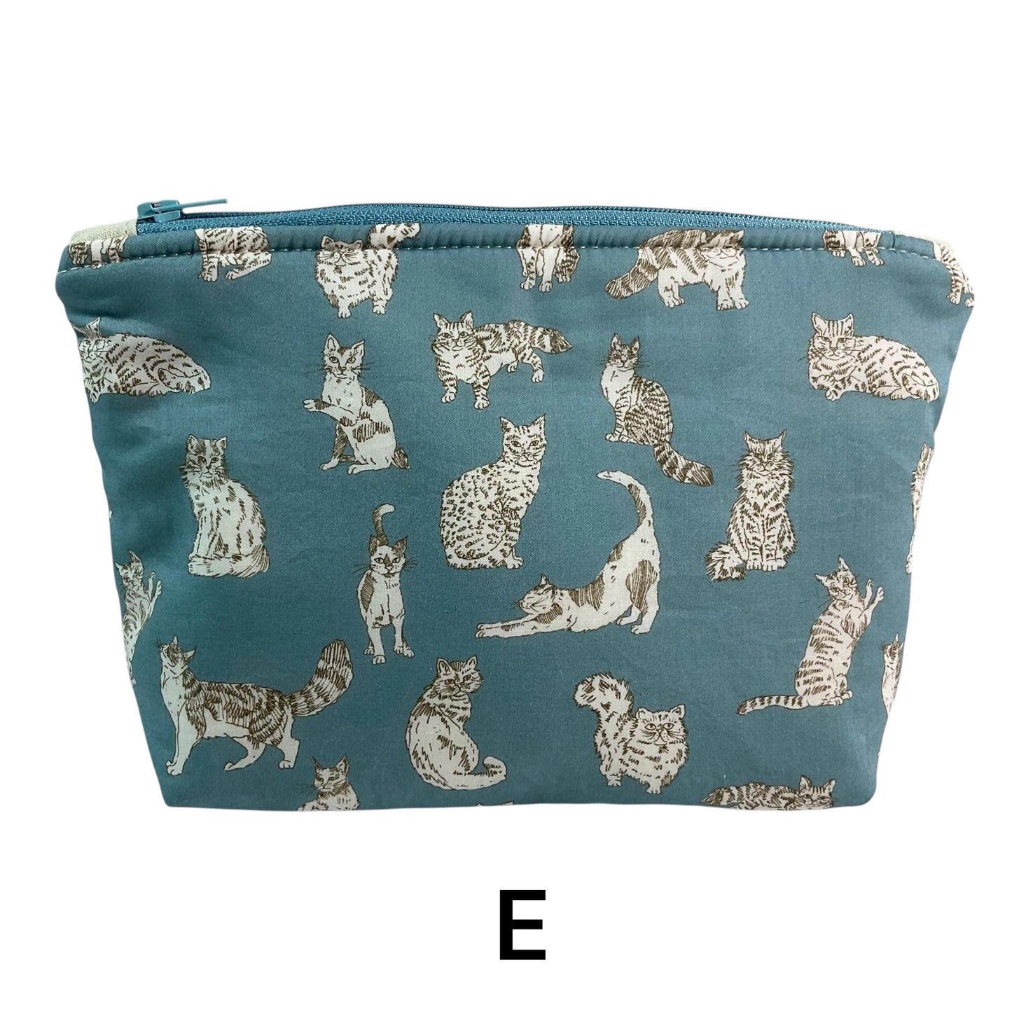 Cosmetics pouch in Liberty pet print fabric