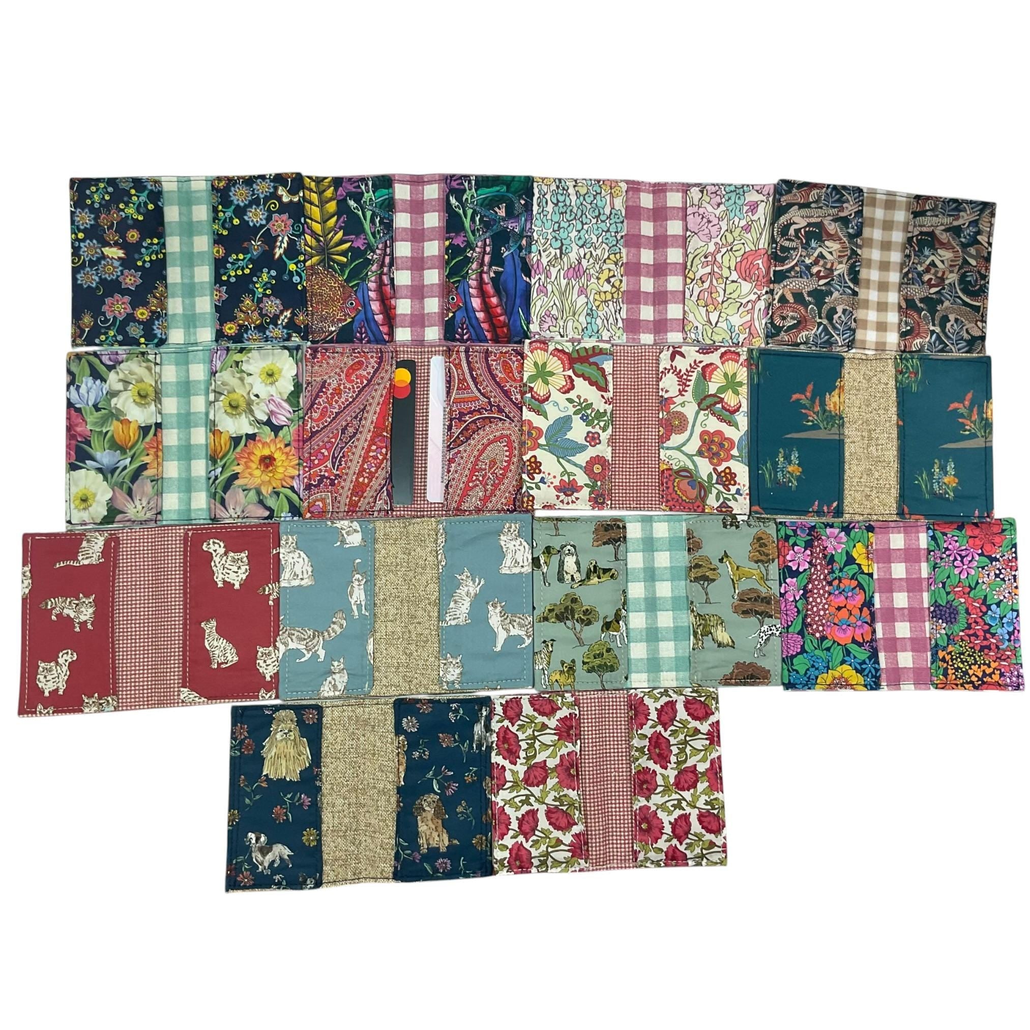 card wallet in pretty floral Liberty fabric , credit card or Oyster card pouch, loyalty card holder, ladies small gift