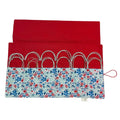 Circular needle case made from Liberty floral fabric, fixed circular sock needle pouch, knitting needle roll, knitters gift, needle holder,