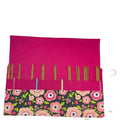 Floral DPN Knitting Needle Case: Crochet Hook Organizer, Holds up to 32 Sets