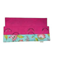 Circular needle case for short needles in floral print, needle wallet, fixed 16" case, 9" sock needles, 12" , knitters gift, needle holder,