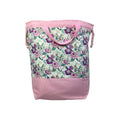 Liberty fabric Extra Large drawstring knitting bag with floral print, multi pockets project  bag with handle, flower lover gift