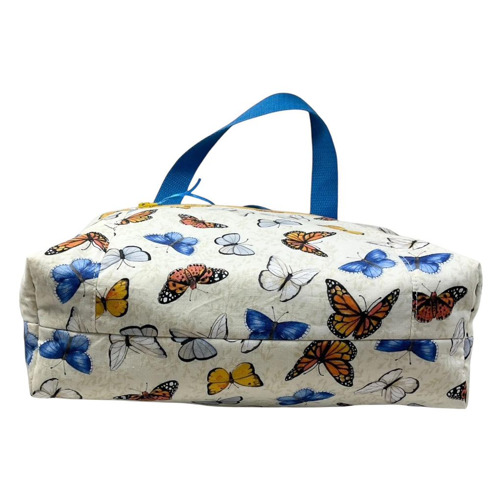 Large butterfly toiletries bag with handles and zip pocket, bird print Waterproof lined wash pouch, camping  ladies  gift, womens sponge bag