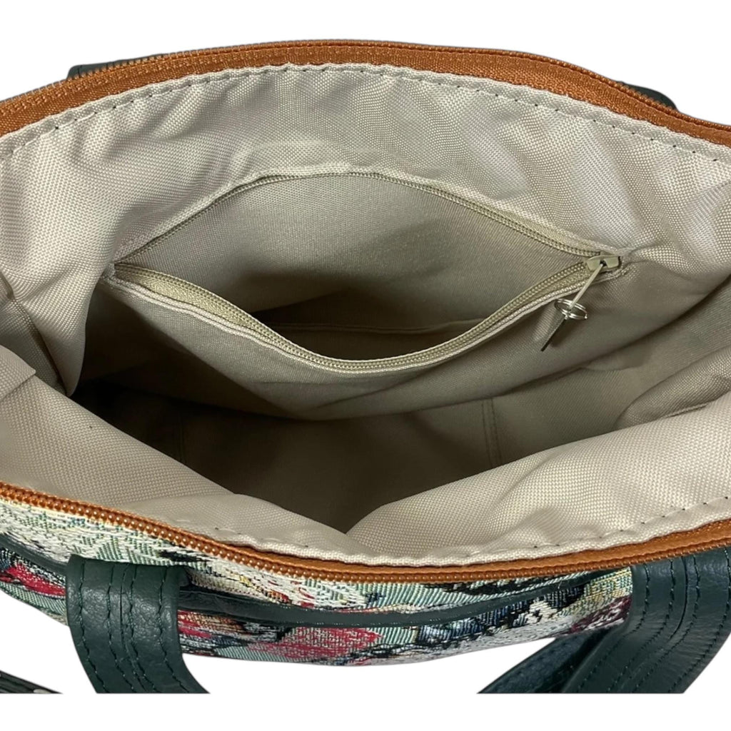 Crossbody Handbag in genuine Leather and butterfly print, unique one of a kind shoulder bag, zip pocket adjustable strap organiser