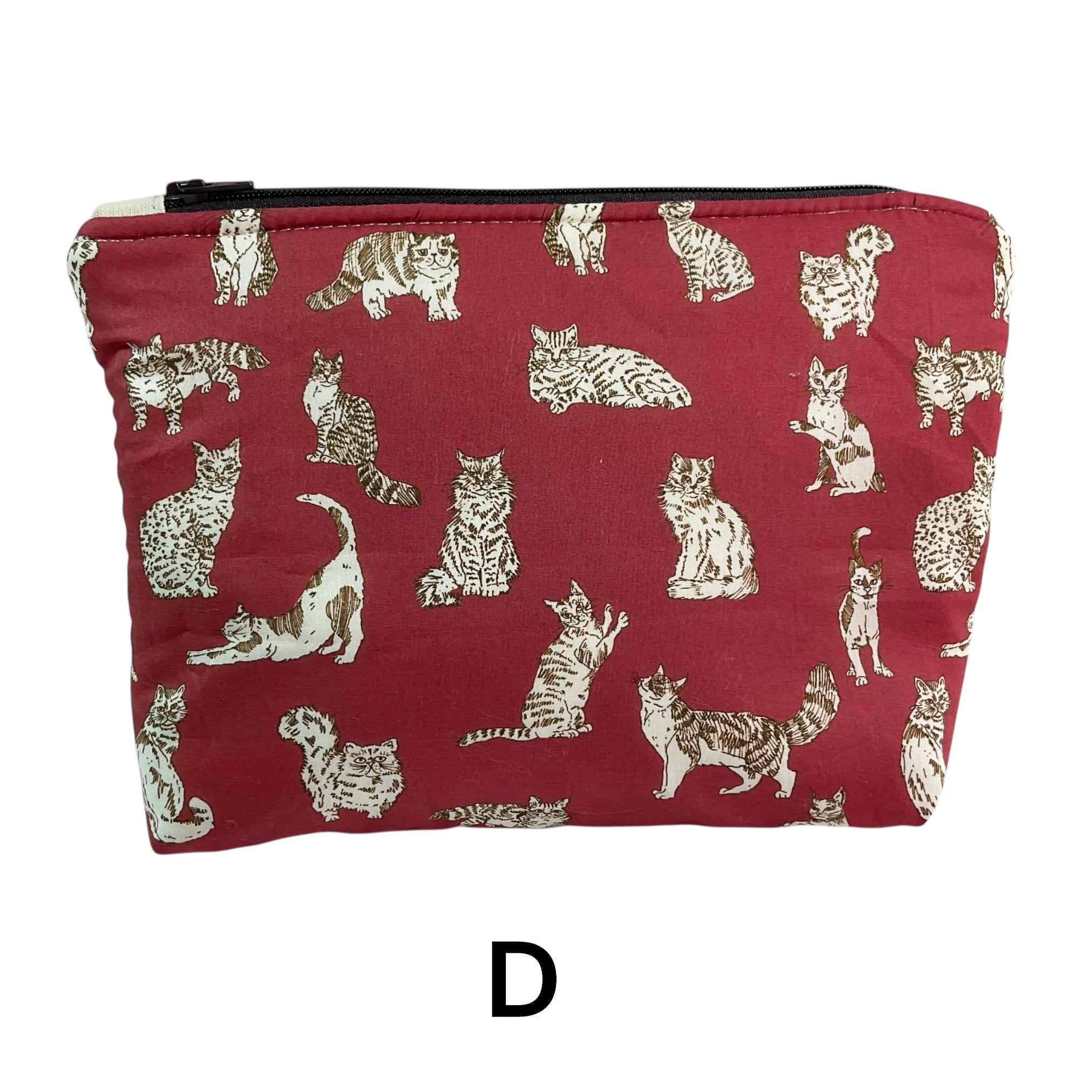 Cosmetics pouch in Liberty dog, cat and pet print tana lawn , small wash bag with waterproof lining , zipped Makeup storage, ladies gift