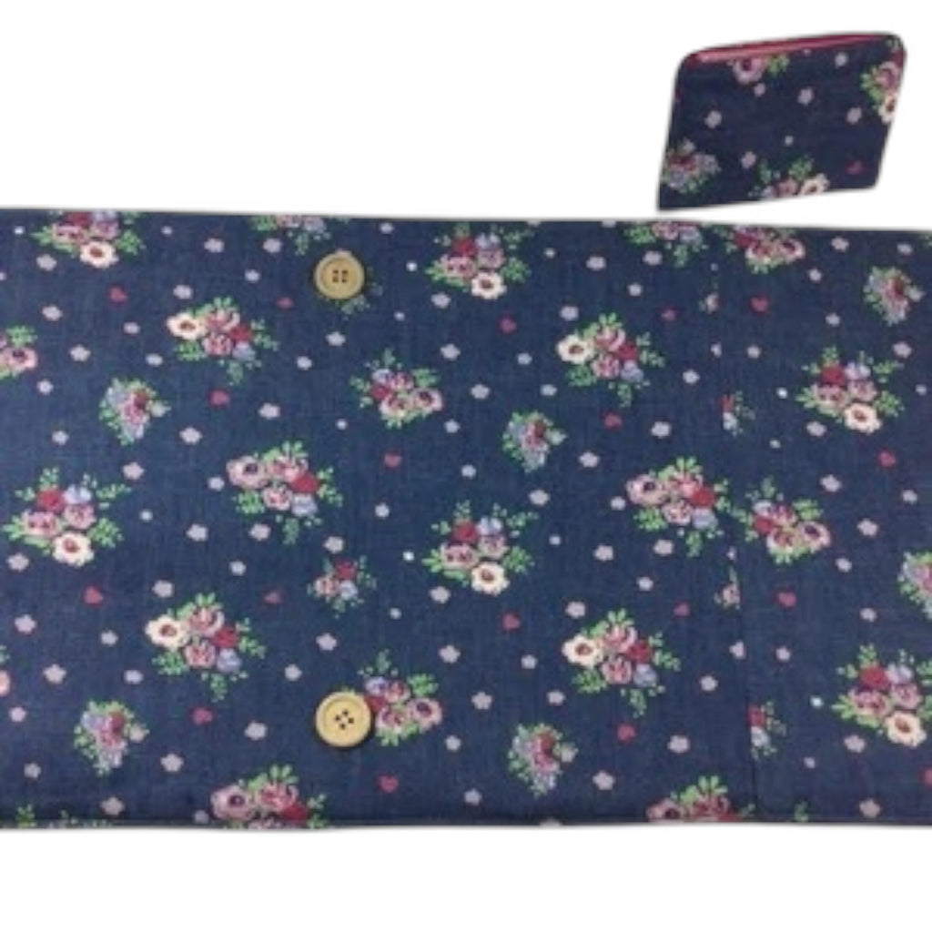 Floral interchangeable and double pointed needle case, knitting needle pouch, hiya hiya case, knit pro wallet, sock needle case