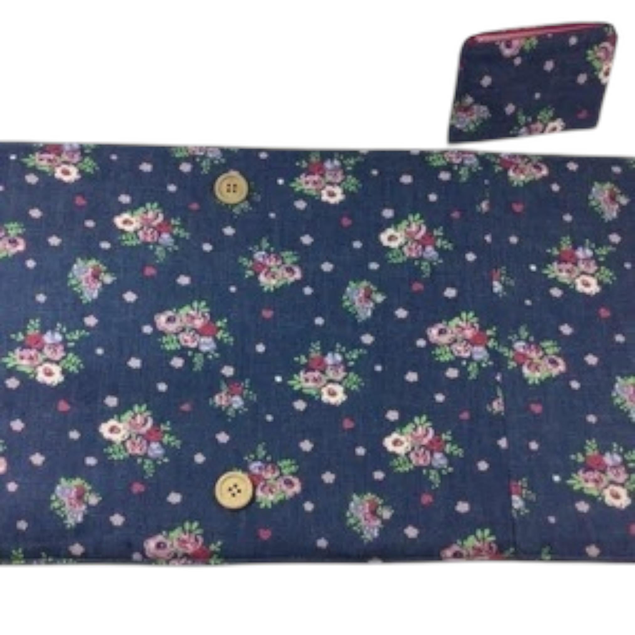 Floral interchangeable and double pointed needle case, knitting needle pouch, hiya hiya case, knit pro wallet, sock needle case