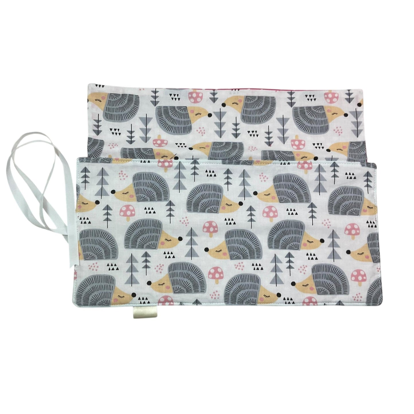 Crochet hook case with hedgehogs