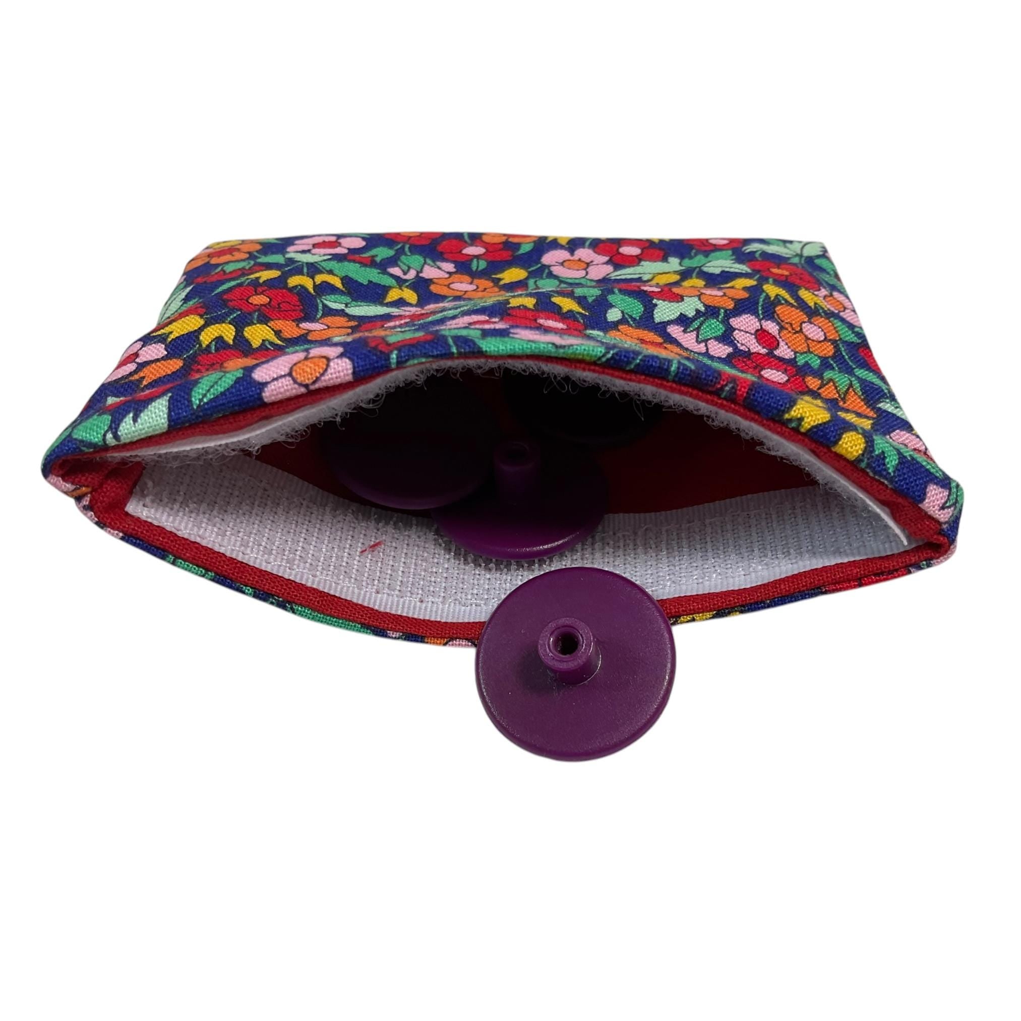 Interchangeable knitting needle case with Liberty fabric , floral addi case, chiagoo wallet, knit pro organiser pouch, hiya hiya case,