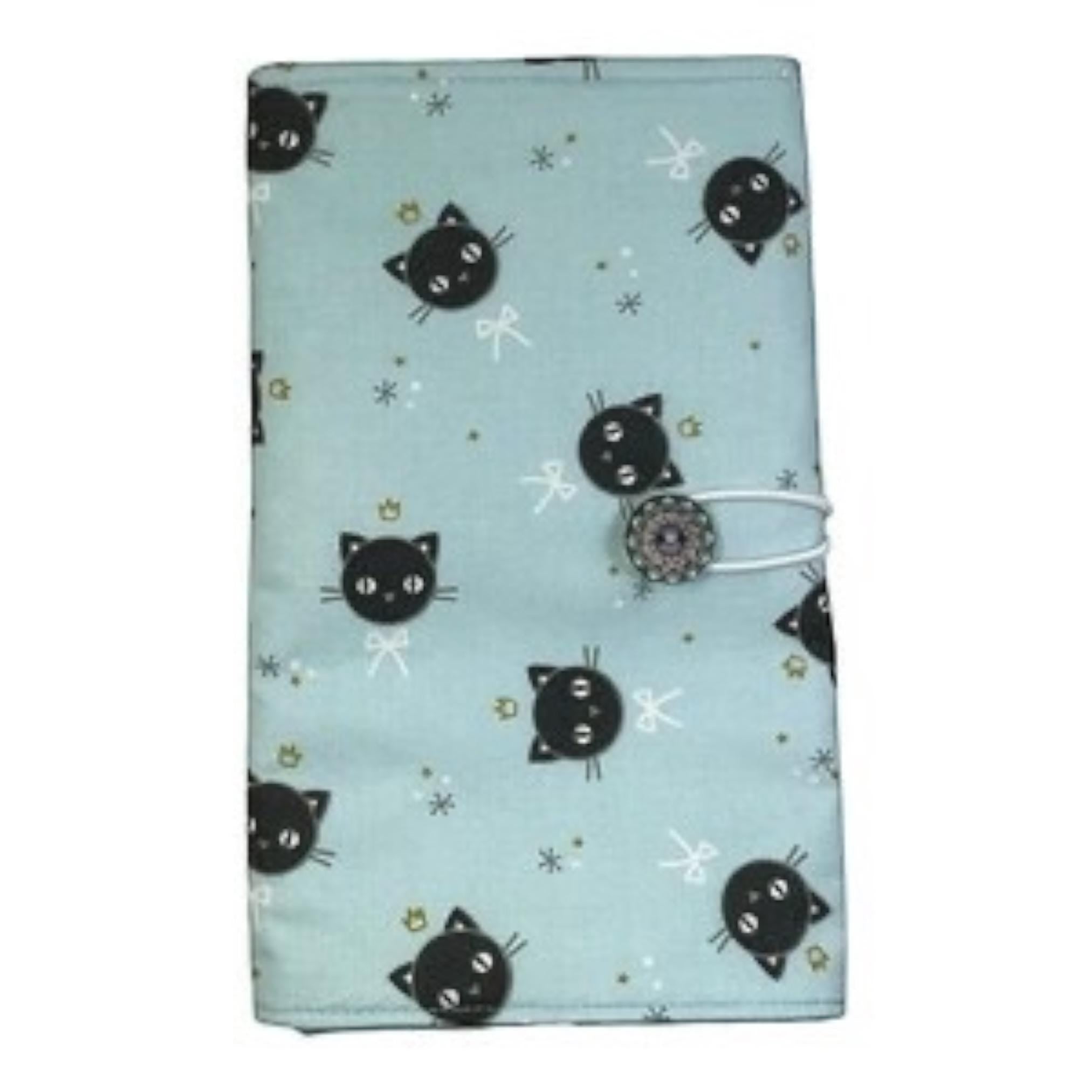 fixed Circular knitting needle case with cats, sock needles roll, needle wallet, knitters gift, needle holder,