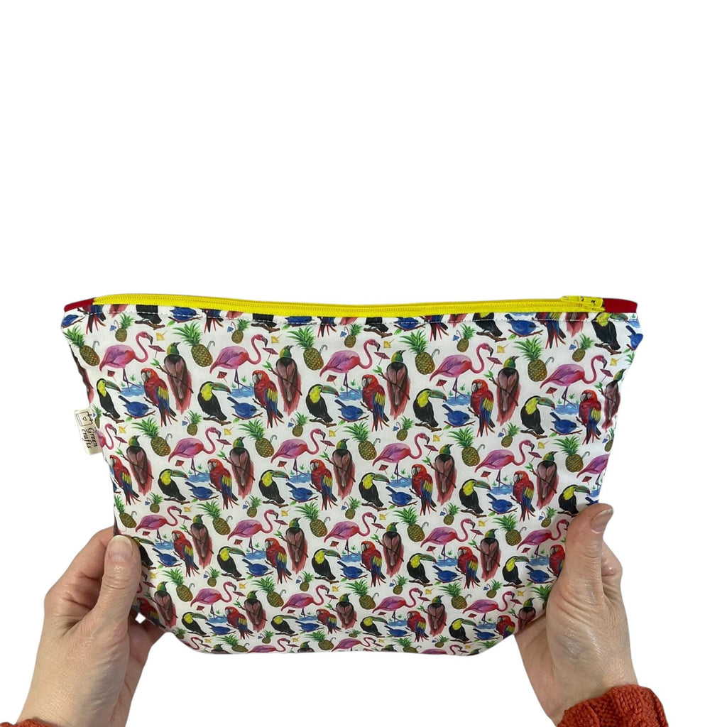 Liberty Print Toiletry Bag: Large Waterproof Floral Cosmetics Pouch