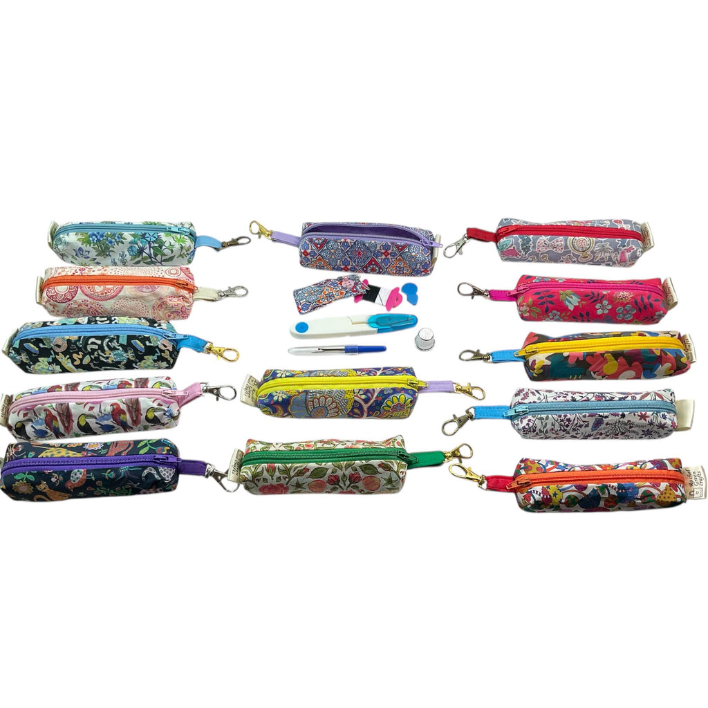 Liberty fabric Mini sewing kit, travel mending case, floral needle case, keychain sewing, sewing notions, stocking filler, ladies gift