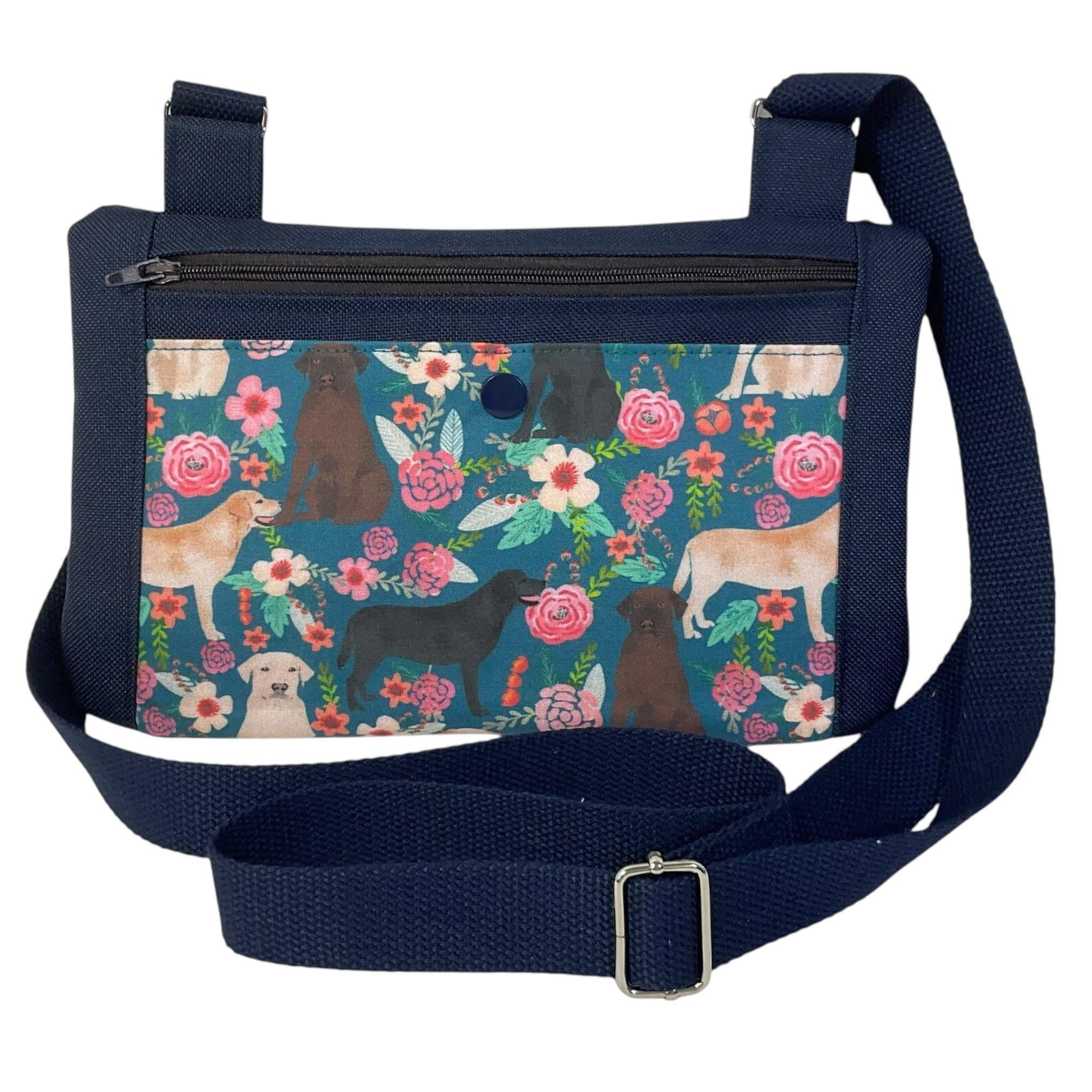 Small shoulder phone bag, flat dog  print Pouch, cat breeds handbag,Labrador lover gift,  teenager purse, essentials bag, pet  owner gift