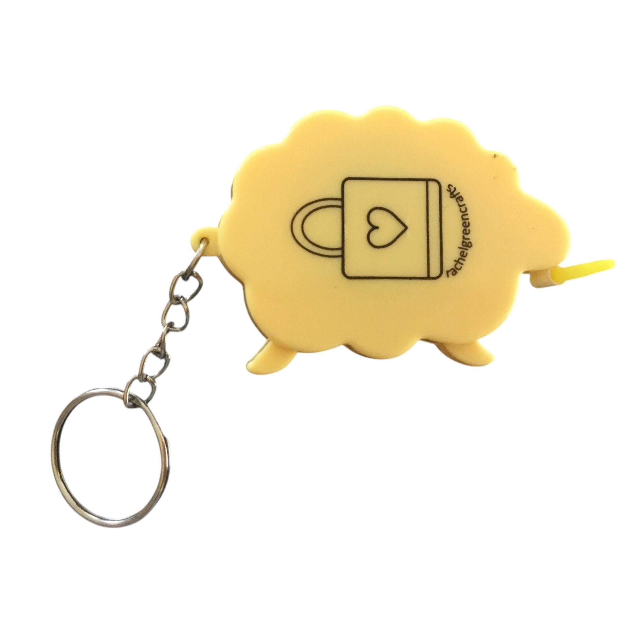 Sheep Tape Measure Keychain: Novelty Knitter Gift, Inches & Centimeters