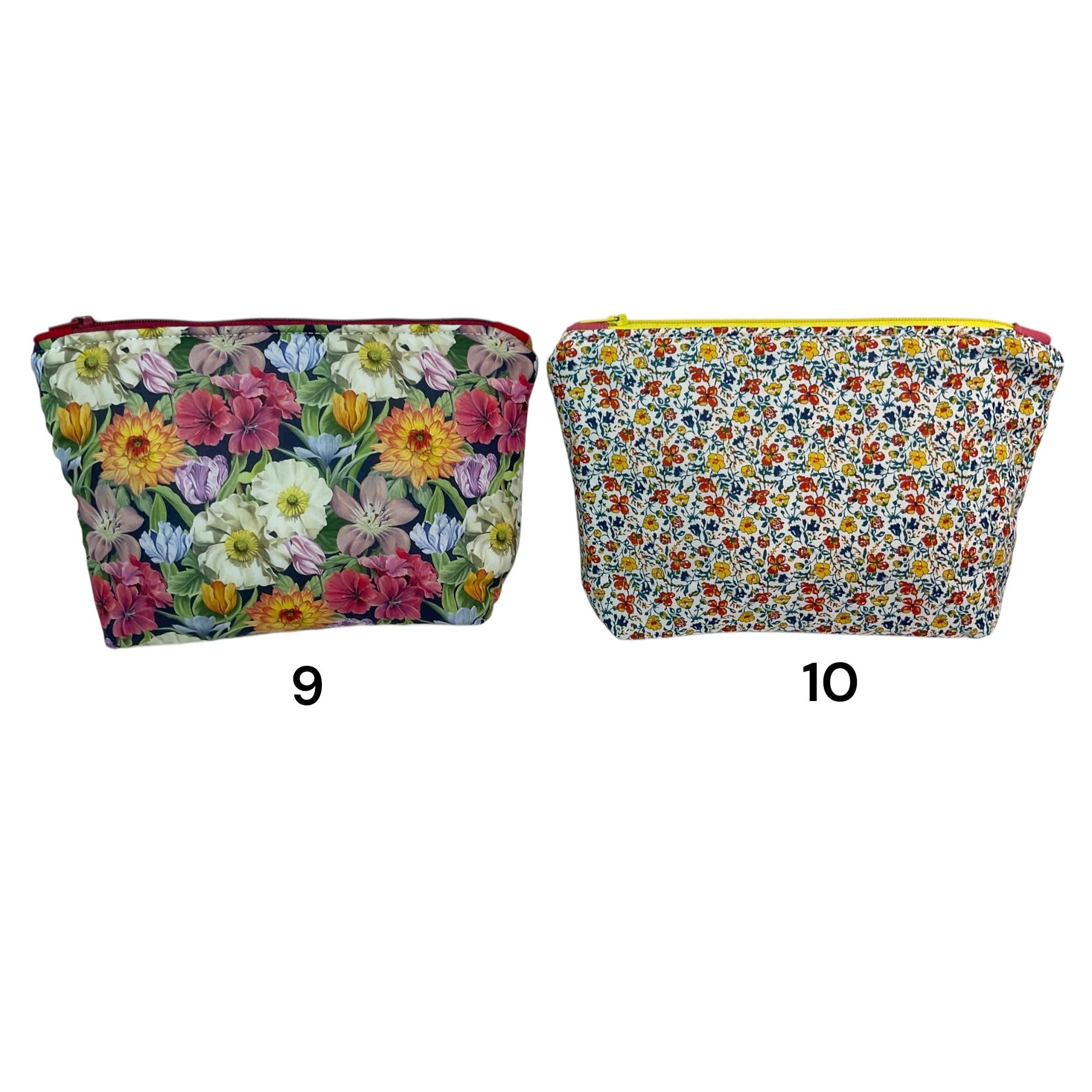 Liberty print cosmetics pouch,small floral washbag, waterproof zipped travel bag, Makeup storage, pretty ladies gift