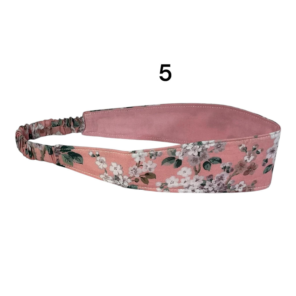 Ladies Liberty fabric elasticated hairband, adult headband no pinch fabric floral reversible