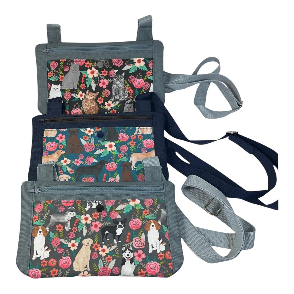 Small shoulder phone bag, flat dog  print Pouch, cat breeds handbag,Labrador lover gift,  teenager purse, essentials bag, pet  owner gift