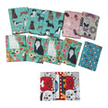 Card wallet in cat and dog print, cotton credit card pouch, fabric pets gift card case,Guinea pig loyalty card holder,  Oyster card wallet