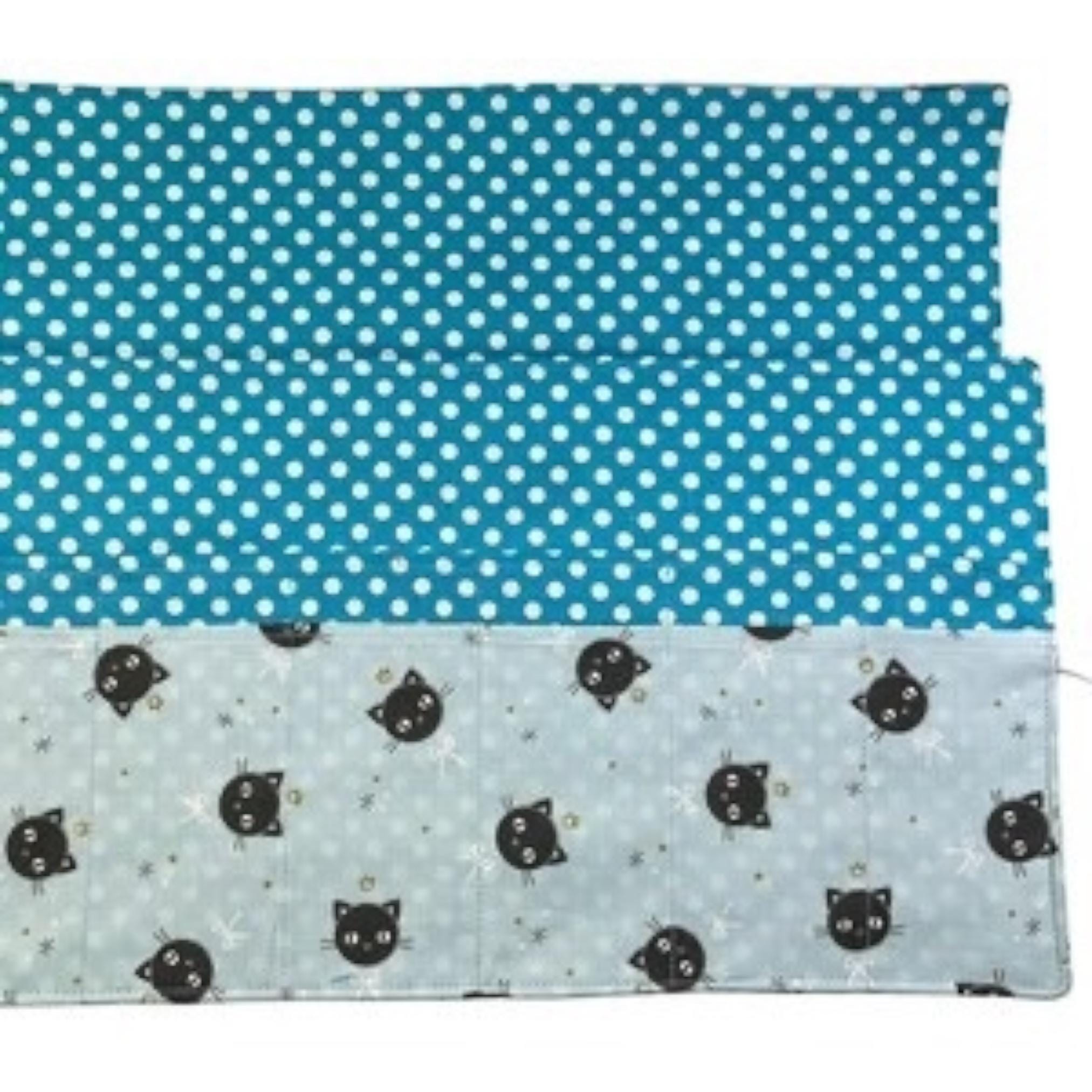 fixed Circular knitting needle case with cats, sock needles roll, needle wallet, knitters gift, needle holder,