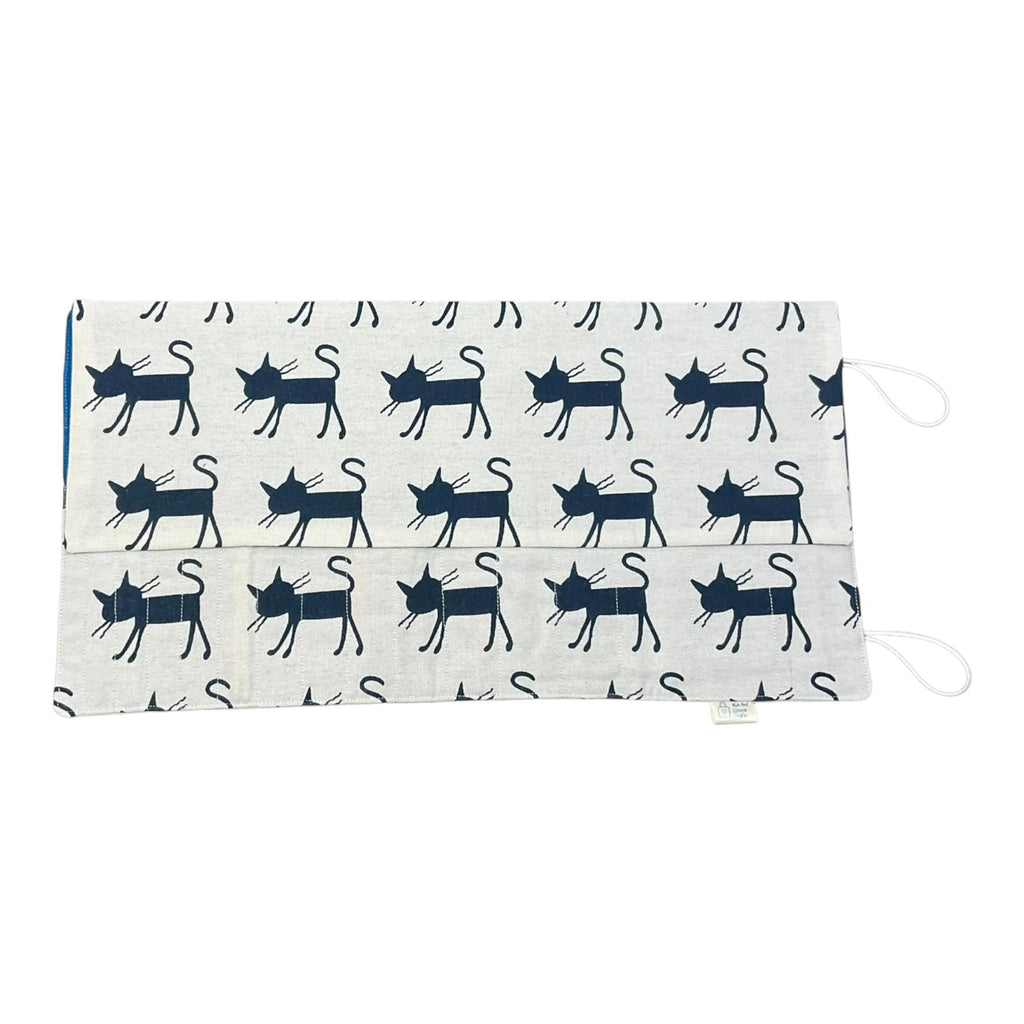 Double pointed knitting needle case with cats,  DPN or crochet hook case, sock knitters gift,