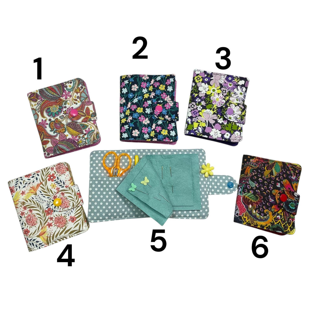 needle book, Liberty floral handmade fabric travel mending case, sewing stocking filler, ladies gift