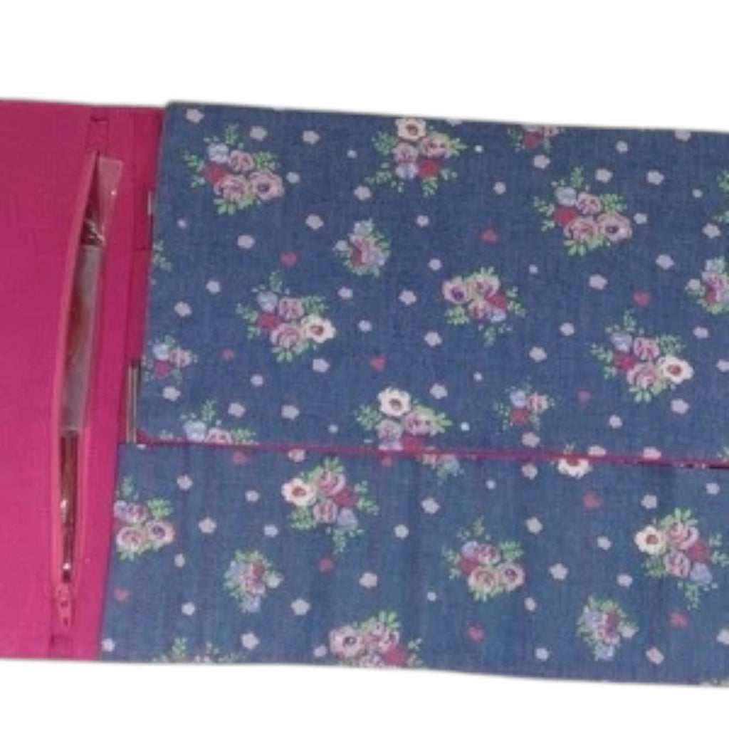 Floral interchangeable and double pointed needle case, knitting needle pouch, hiya hiya case, knit pro wallet, sock needle case