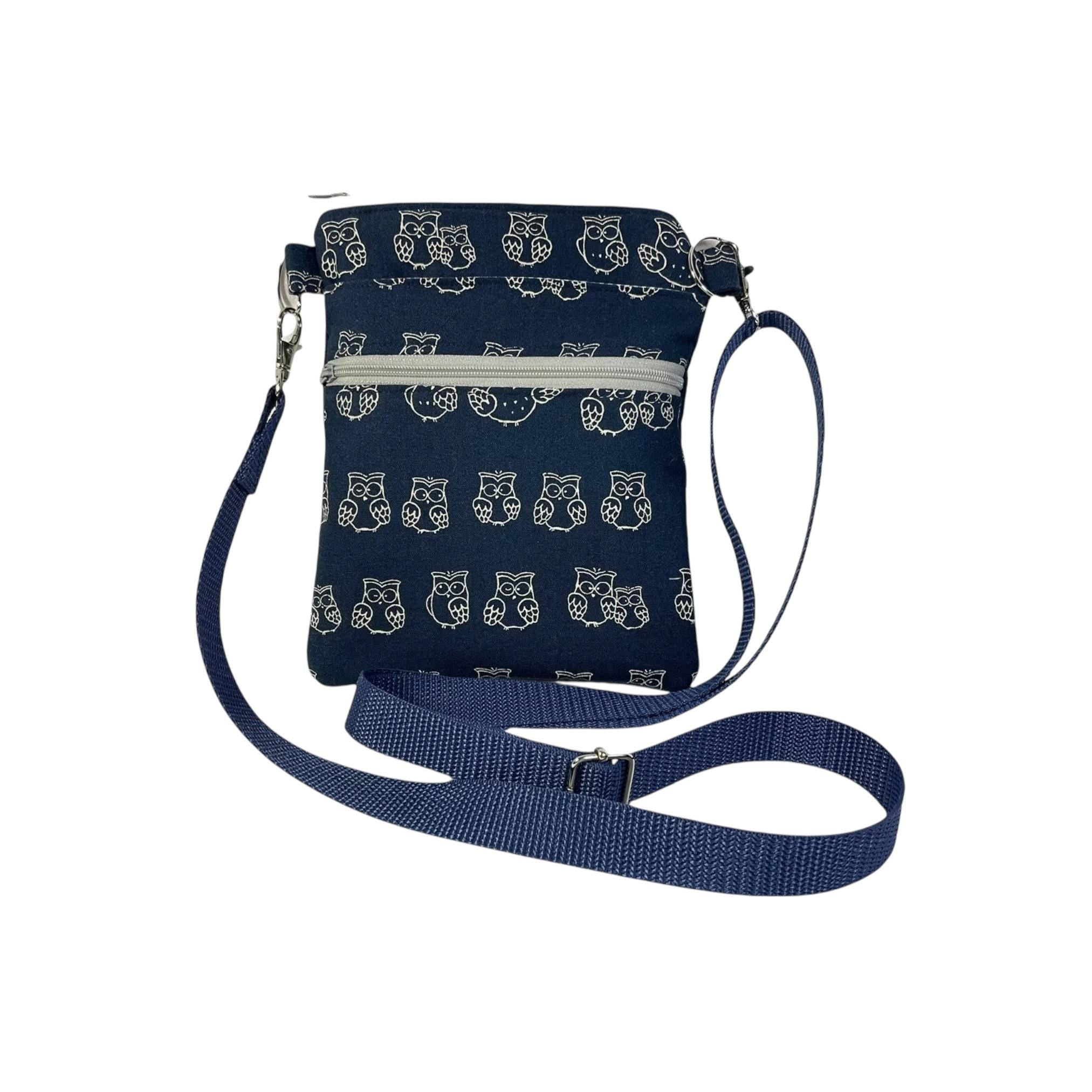 Woodland print small shoulder phone bag, Deer, fox, rabbit, hedgehog  handbag, teenager purse, essentials bag