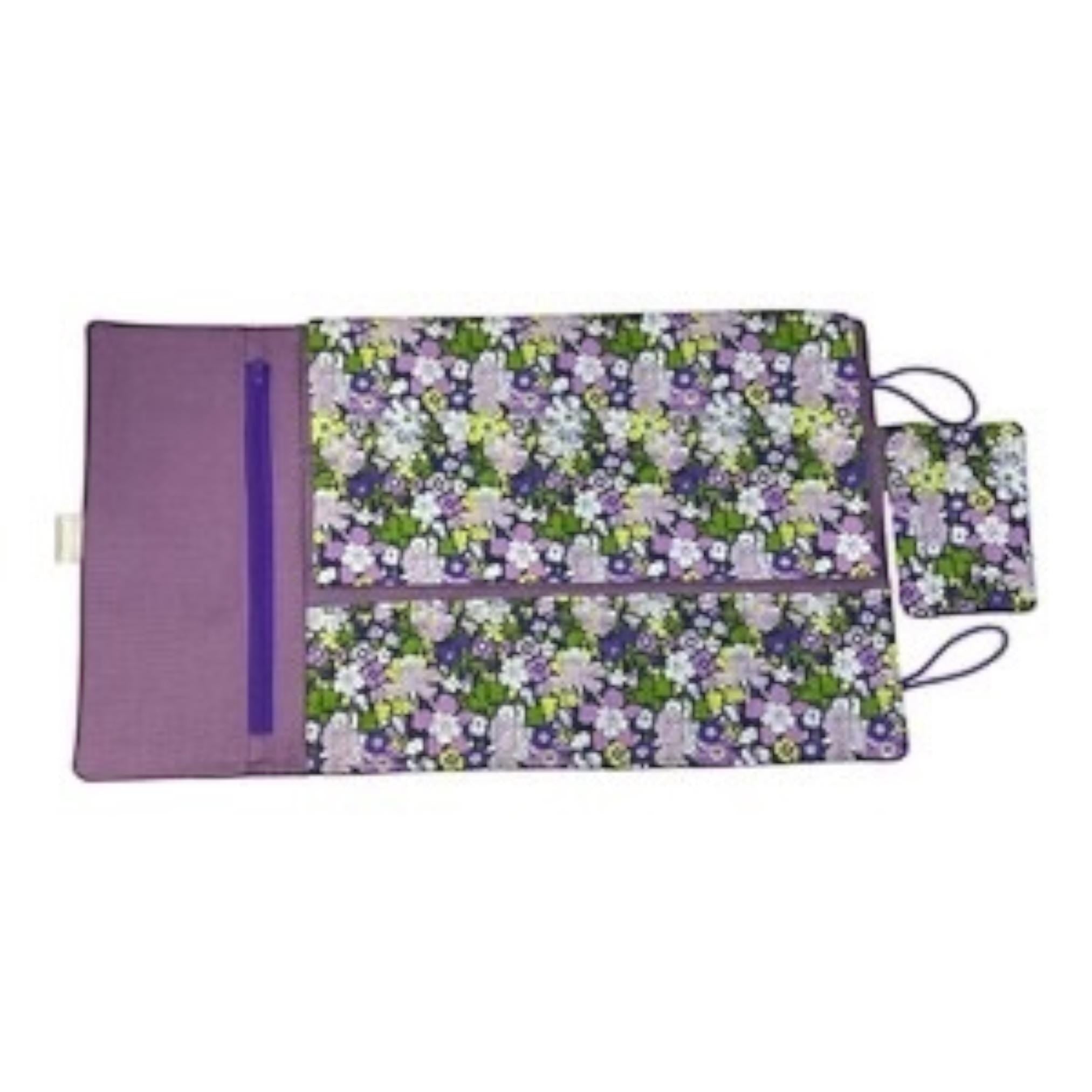 Liberty Floral fabric  interchangeable and double pointed knitting needle case, hiya hiya pouch, knit pro wallet, sock needle case