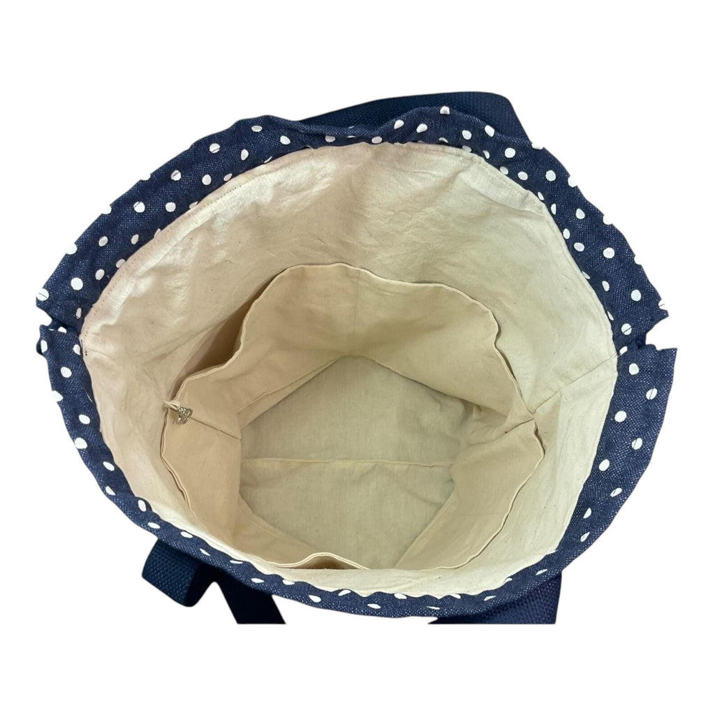 XXL  drawstring knitting bag with Dog breeds print, supersized multi pockets project bag with handles , dog lover gift